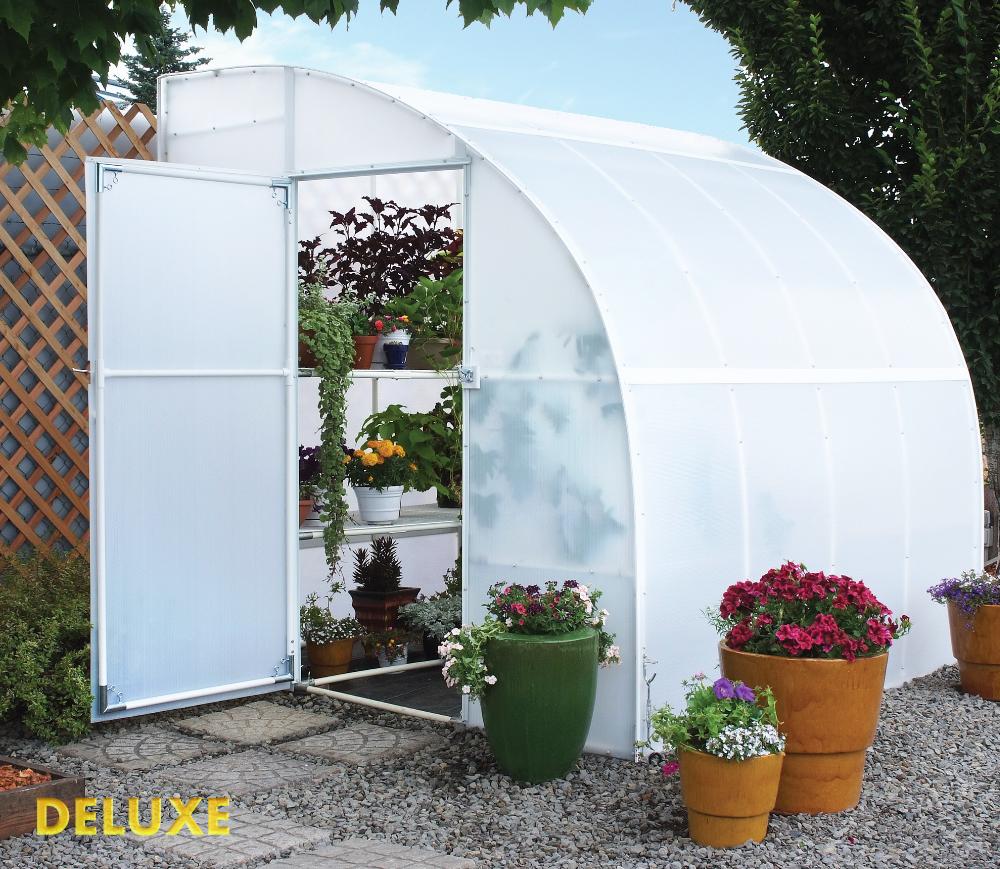 Harvester™ 8x8x12 ft. Lean-to Heat Efficient Greenhouse - Dive To Garden