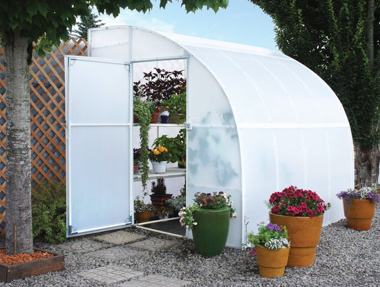 Harvester™ 8x8x12 ft. Lean-to Heat Efficient Greenhouse - Dive To Garden