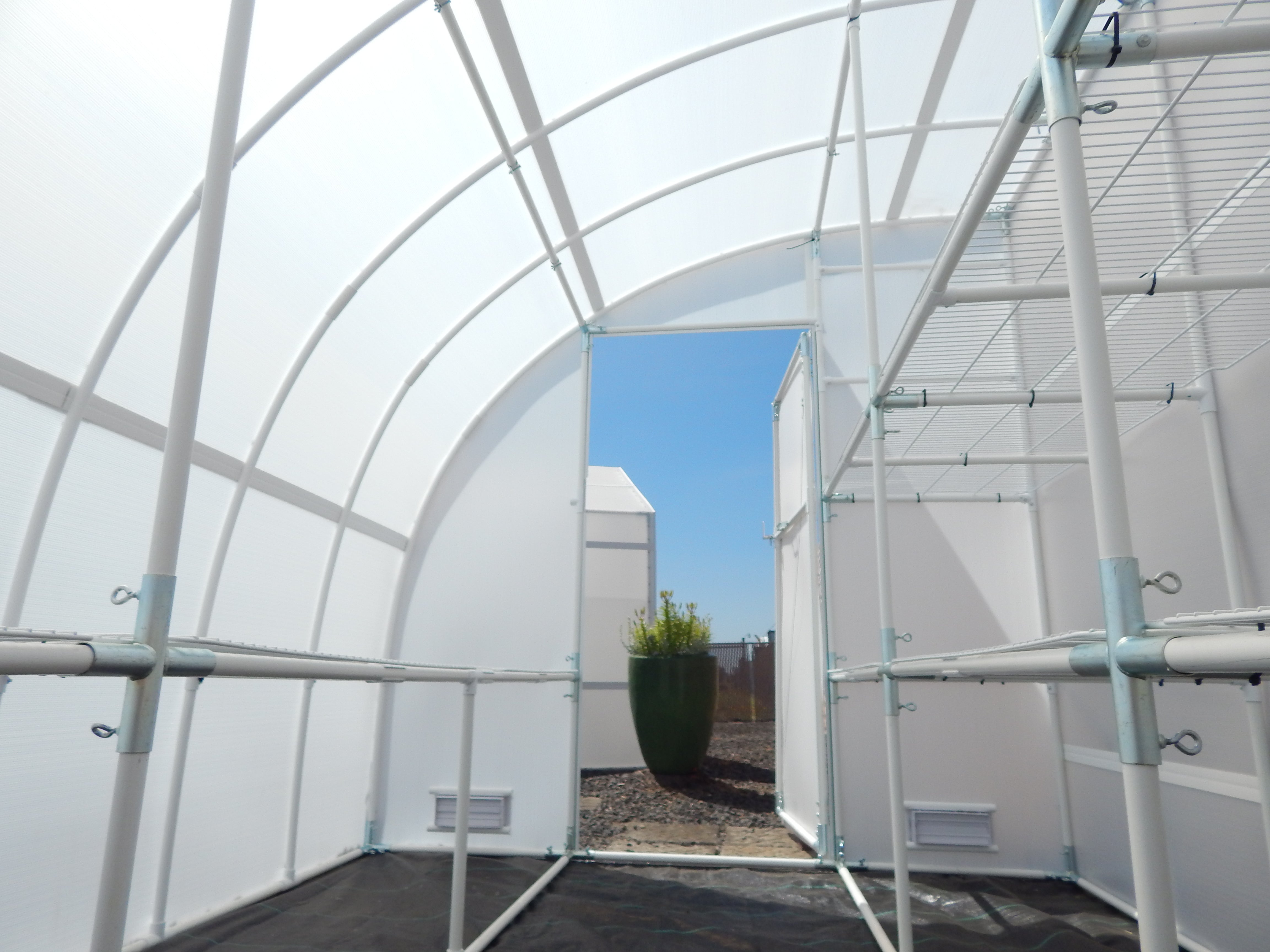 Harvester™  8x8x24 ft. Lean-to Heat Efficient Greenhouse - Dive To Garden