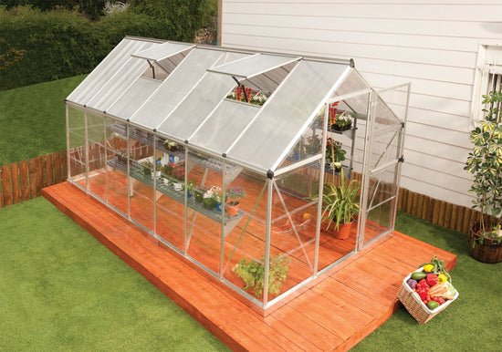 Hybrid™ 6x7x14.ft Clear Wall Greenhouse - Dive To Garden