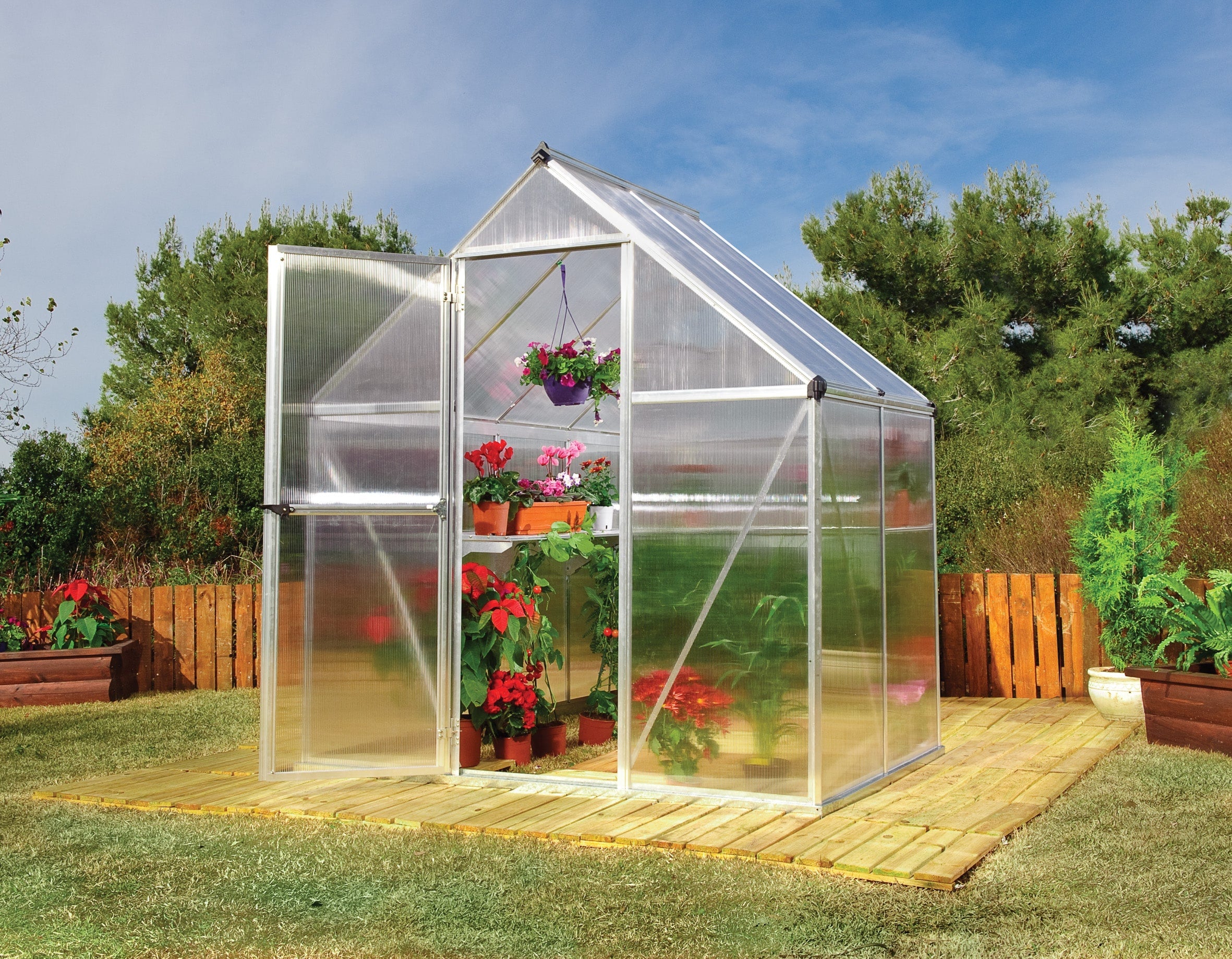 Hybrid™ 6x7x4.ft Clear Wall Greenhouse - Dive To Garden