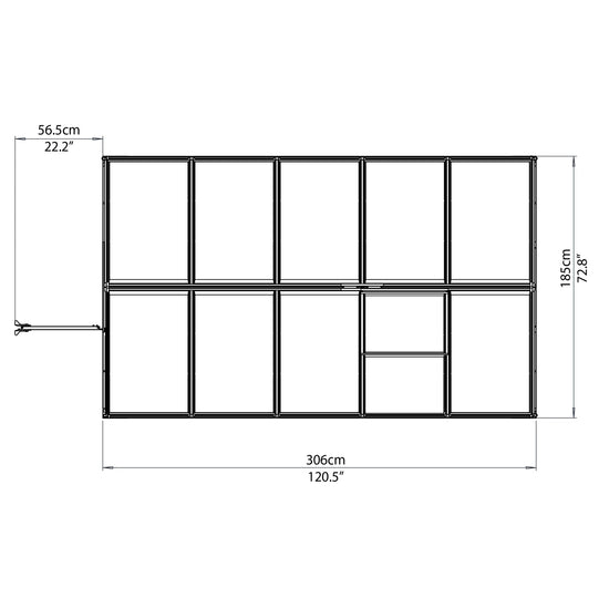 Mythos™ 6x6x10.ft Twin Wall Greenhouse - Dive To Garden