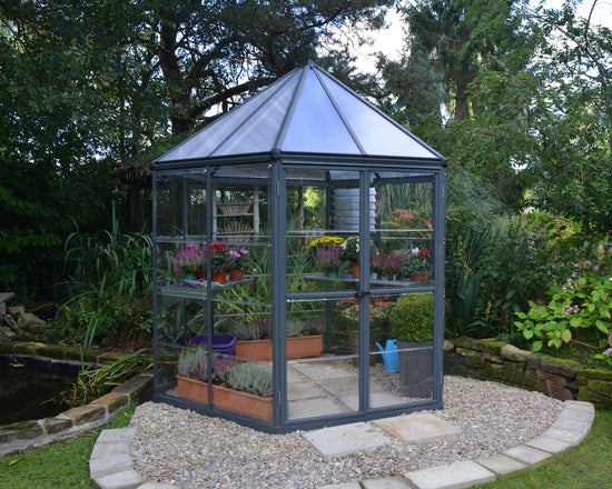 Oasis™ 7x8x8.ft Clear Wall Hexagonal Greenhouse - Dive To Garden