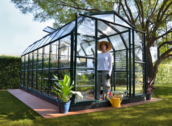 Prestige 2™ 8x8x16.ft Resin Greenhouse Package - Dive To Garden