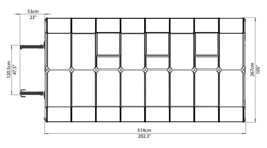 Prestige 2™ 8x8x16.ft Resin Greenhouse Package - Dive To Garden