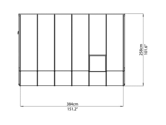 Sun Room 2™ Clear Wall 8x8x12.ft Lean-to Greenhouse - Dive To Garden