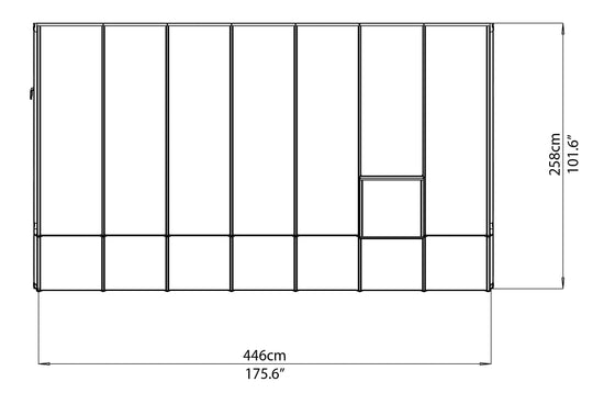 Sun Room 2™ Clear Wall 8x8x14.ft Lean-to Greenhouse - Dive To Garden