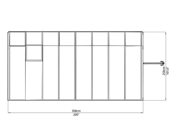 Sun Room 2™ Clear Wall 8x8x16.ft Lean-to Greenhouse - Dive To Garden