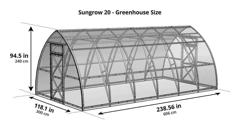 Sungrow 20™ 10X8X20.ft Greenhouse - Dive To Garden